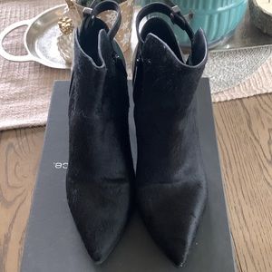 VINCE calf hair ankle boots
